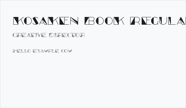 Kosaken Book Regular Business Card