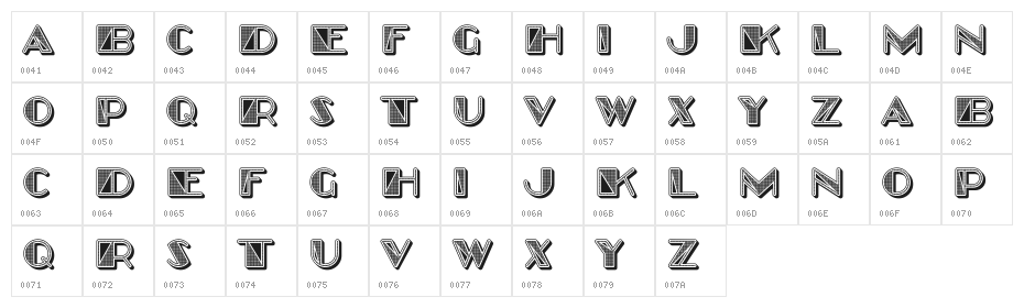 Kosaken Regular Character Map