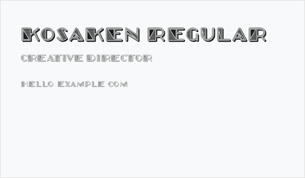 Kosaken Regular Business Card