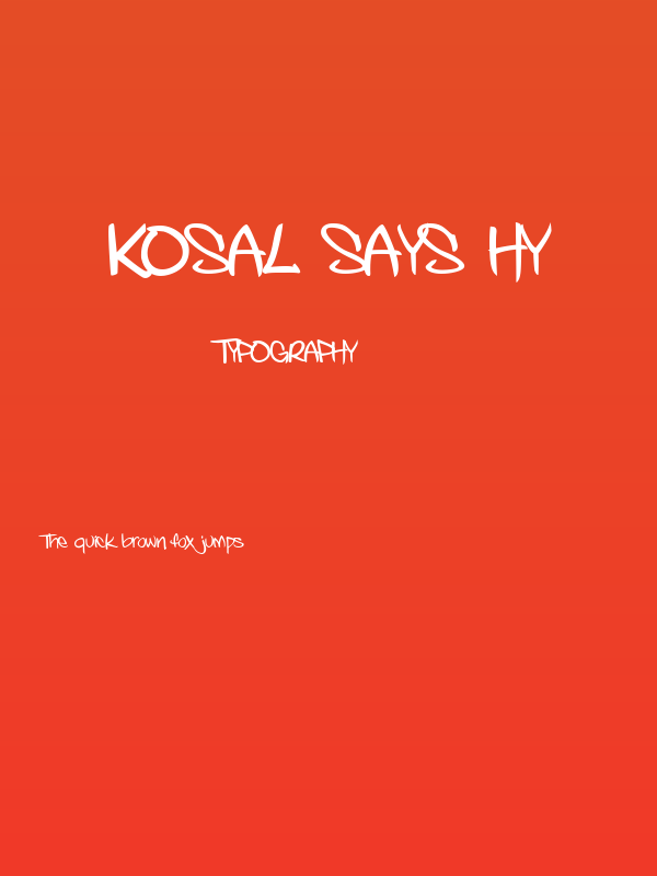 Kosal says hy Poster