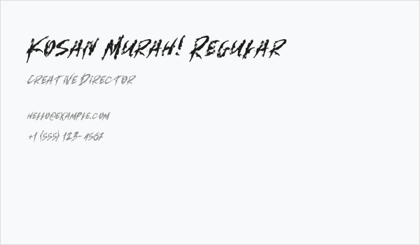 Kosan Murah! Regular Business Card