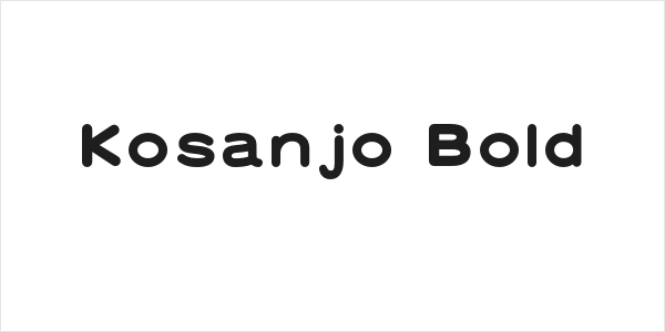 Kosanjo Bold Logo