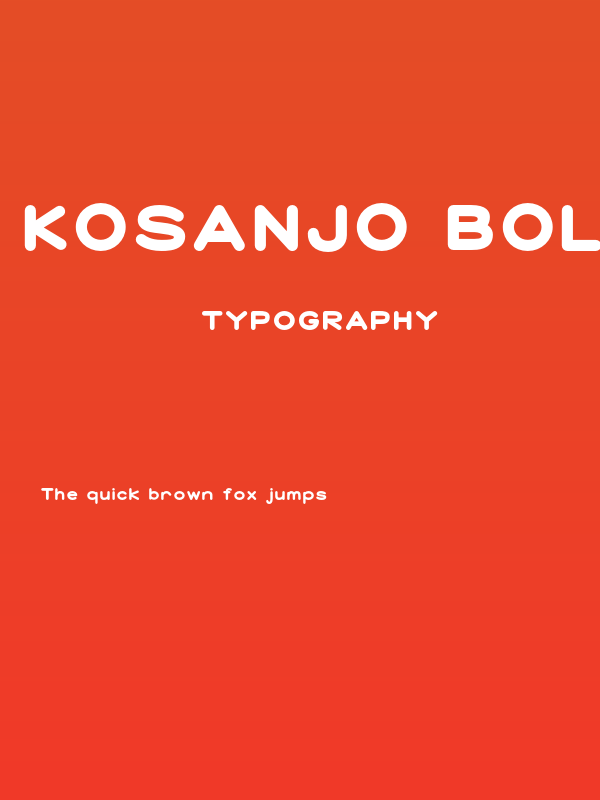 Kosanjo Bold Poster