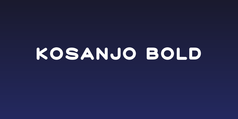 Kosanjo Bold Social Header