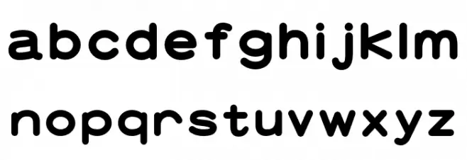 Kosanjo Bold फ़ॉन्ट लोअरकेस