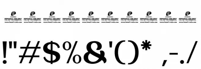 Kosans DEMO Font OTHER CHARS