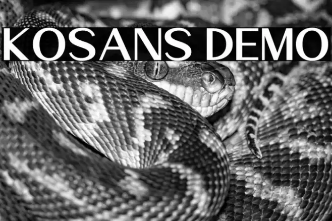 Kosans DEMO Font examples