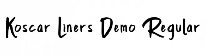Koscar Liners Demo Regular Font