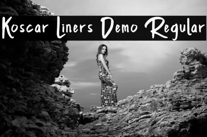 Koscar Liners Demo Regular Font examples