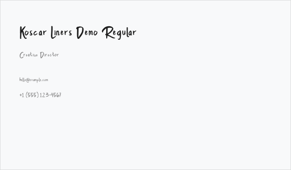 Koscar Liners Demo Regular Business Card