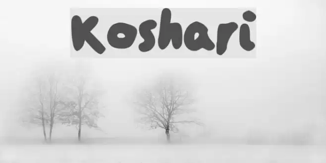 Koshari Font examples
