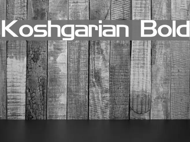 Koshgarian Bold Font examples