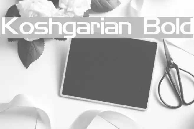 Koshgarian Bold Font examples
