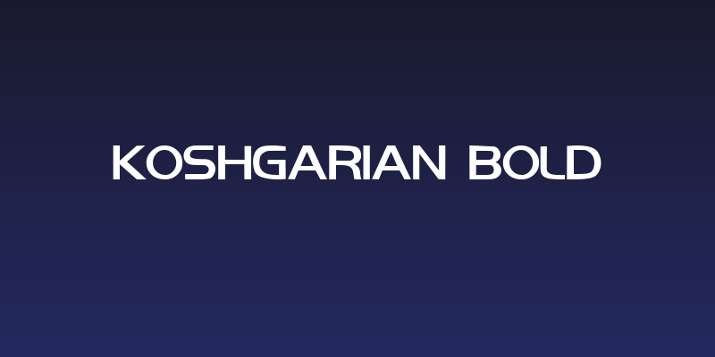 Koshgarian Bold Social Header