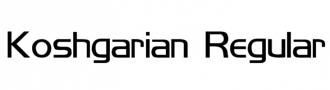 Koshgarian Regular  Descarca Fonturi Gratis