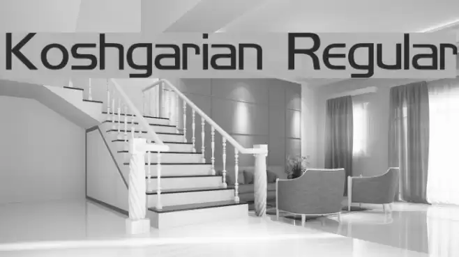 Koshgarian Regular Font examples