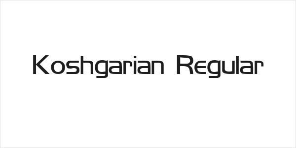 Koshgarian Regular Logo
