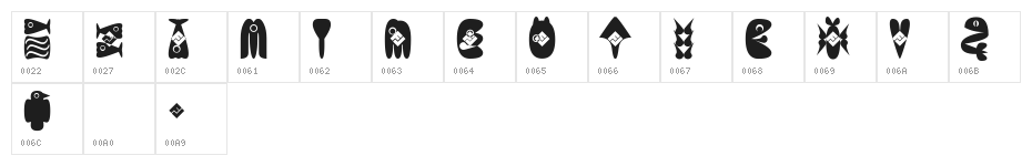 Koshka Character Map