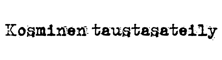 Kosminen taustasateily  font caratteri gratis