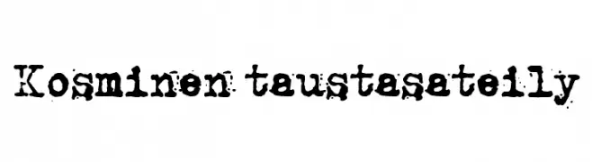 Kosminen taustasateily  Frei Schriftart Herunterladen
