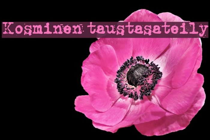 Kosminen taustasateily Font examples