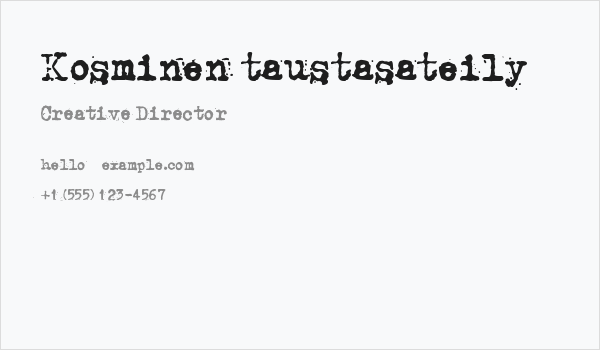 Kosminen taustasateily Business Card