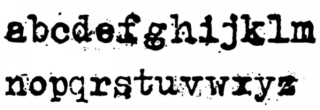 Kosminen taustasateily フォント 小文字
