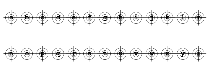 Kosovo Target BC Font LOWERCASE