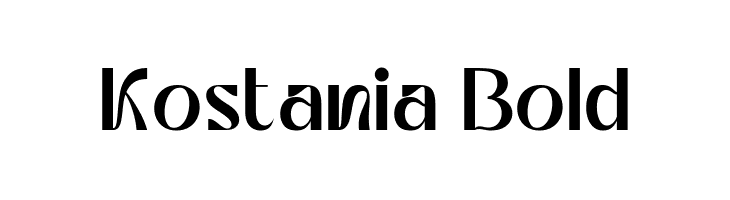 Kostania Bold  Frei Schriftart Herunterladen