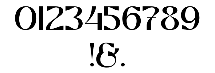Kostania Bold Font OTHER CHARS