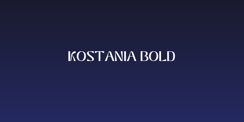 Kostania Bold Social Header