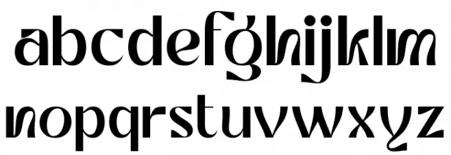 Kostania Bold फ़ॉन्ट लोअरकेस