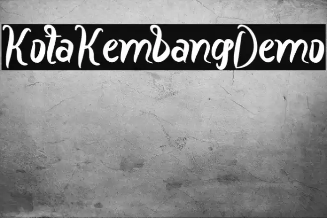 KotaKembangDemo Schriftart examples