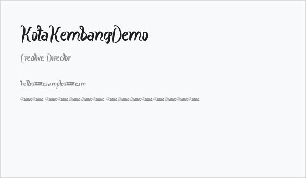 KotaKembangDemo Business Card