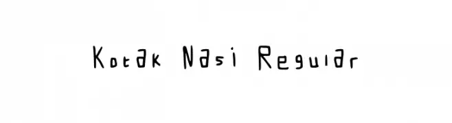 Kotak Nasi Regular  Frei Schriftart Herunterladen