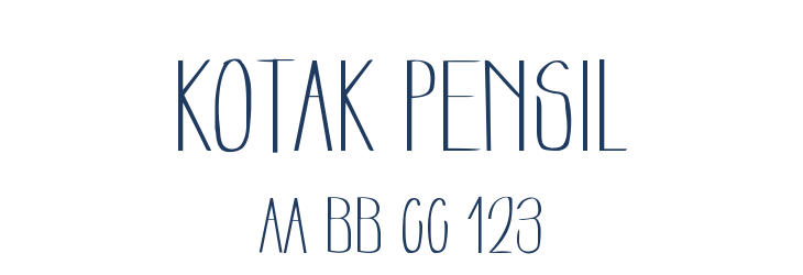 Kotak Pensil Font Preview