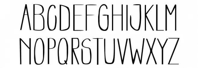 Kotak Pensil フォント 大文字