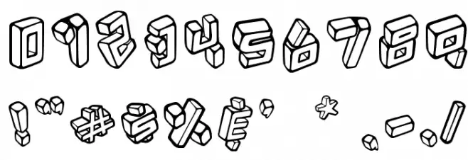 Kotak Schriftart Anderer Schreiben