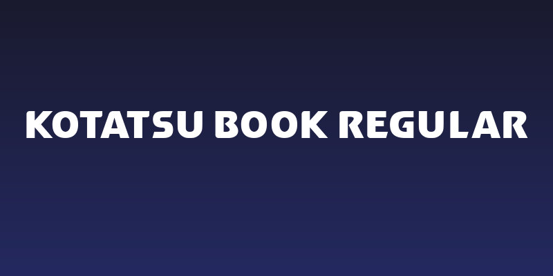 Kotatsu Book Regular Social Header
