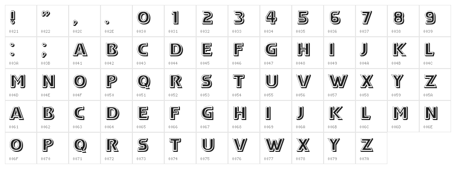 Kotatsu Regular Character Map