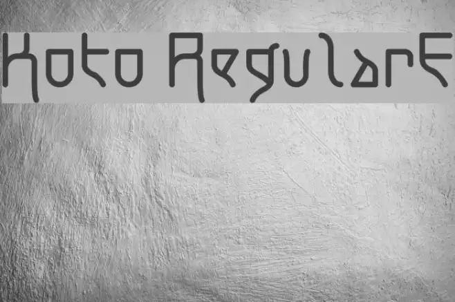Koto RegularE Font examples