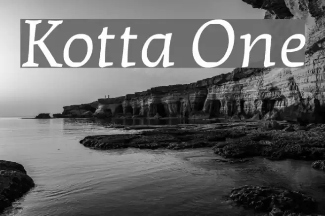 Kotta One Font examples