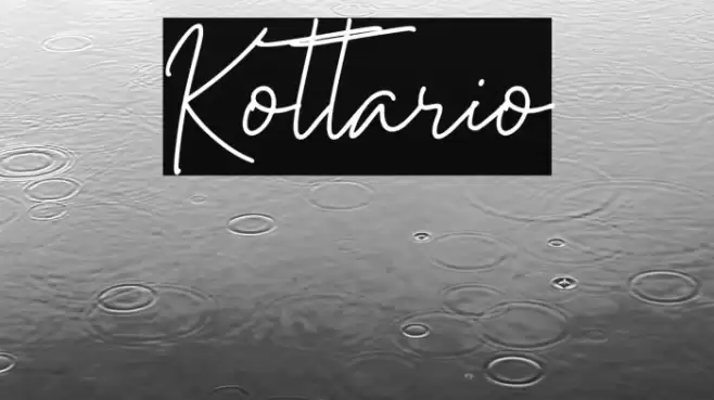 Kottario Font examples