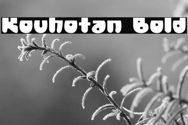 Kouhotan Bold Шрифта examples