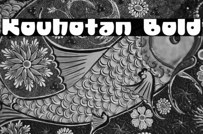 Kouhotan Bold Шрифта examples