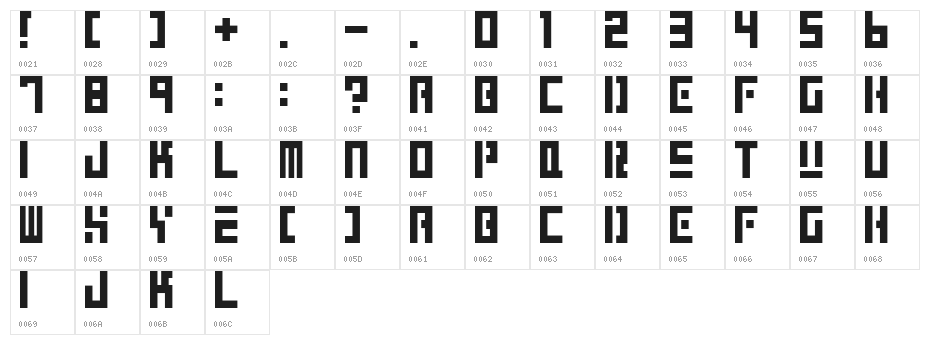 KoukakuE Character Map