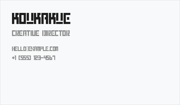KoukakuE Business Card