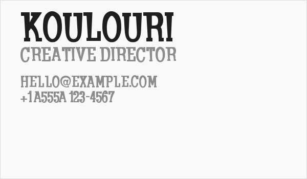 Koulouri Business Card