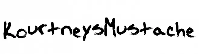KourtneysMustache  Frei Schriftart Herunterladen