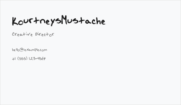 KourtneysMustache Business Card